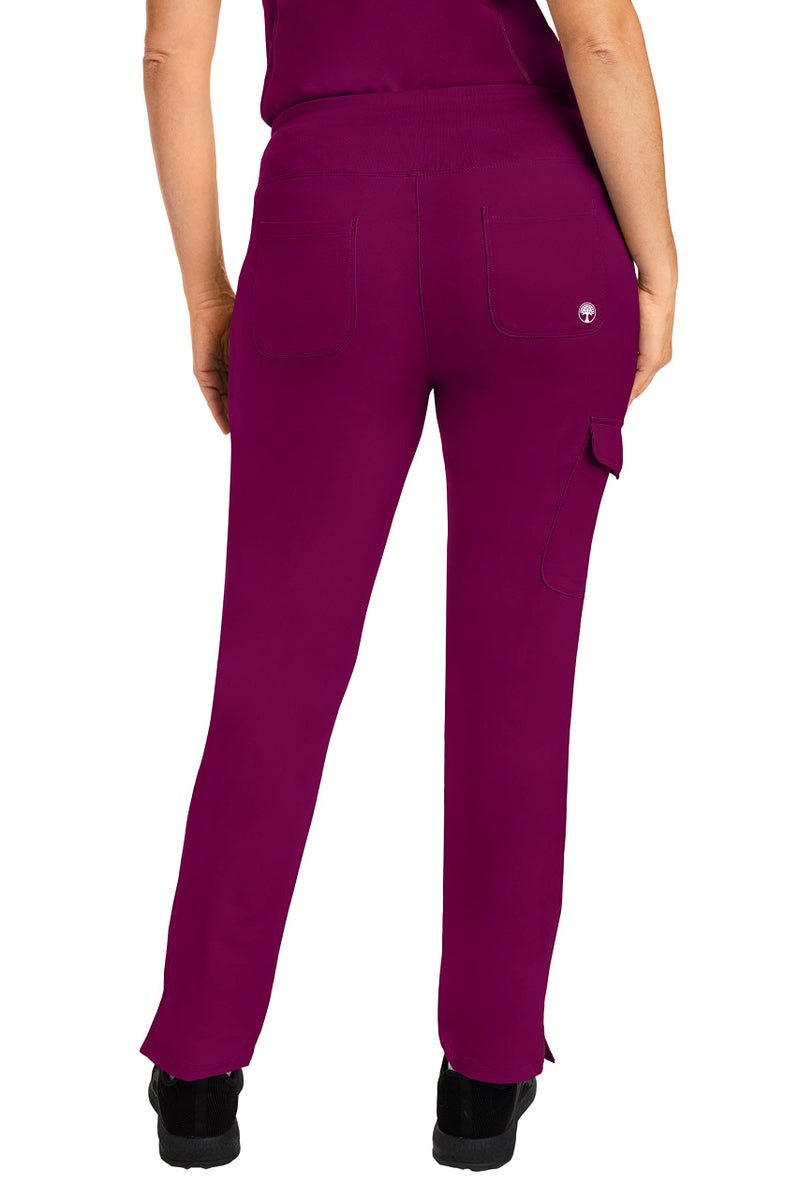 Healing Hands Womens Yoga Scrubs Pant 6 Pocket HH360 9155 Naomi Athleisure Scrub Yoga Pant for Women Wine L - Image 3